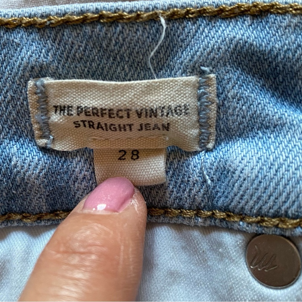 Madewell The Perfect Vintage Straight Jean in Mosedale Wash Women’s Size 28 - Picture 15 of 16